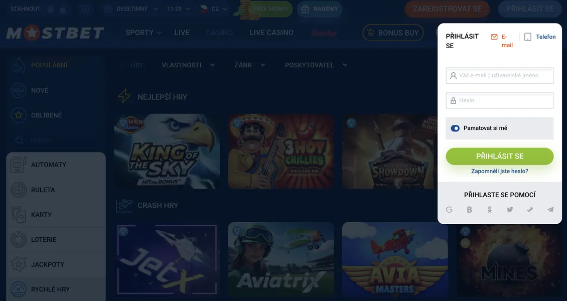 Mostbet přihlášení – jak získat okamžitý přístup